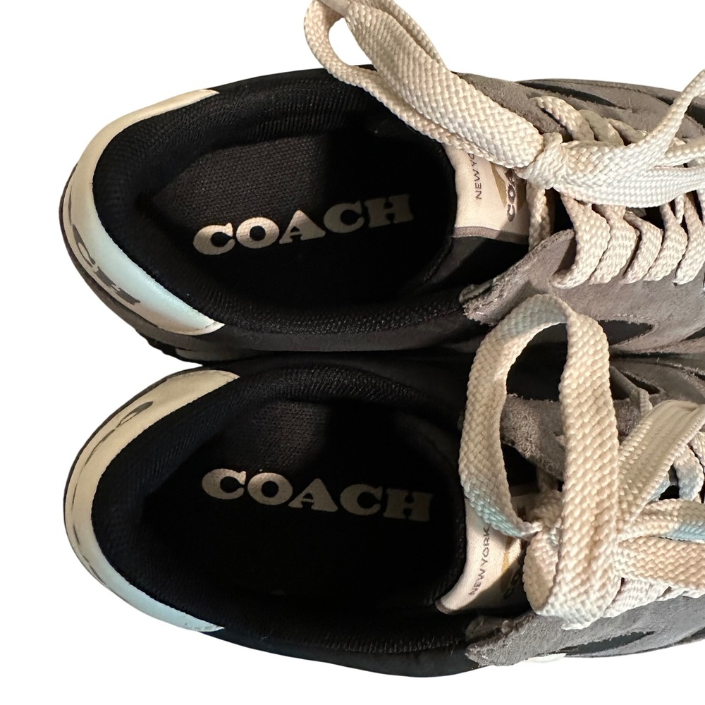 COACH Runner Non Tech Athletic Women Sneakers, Size 5.5 B Gray Black shoes - Picture 4 of 9